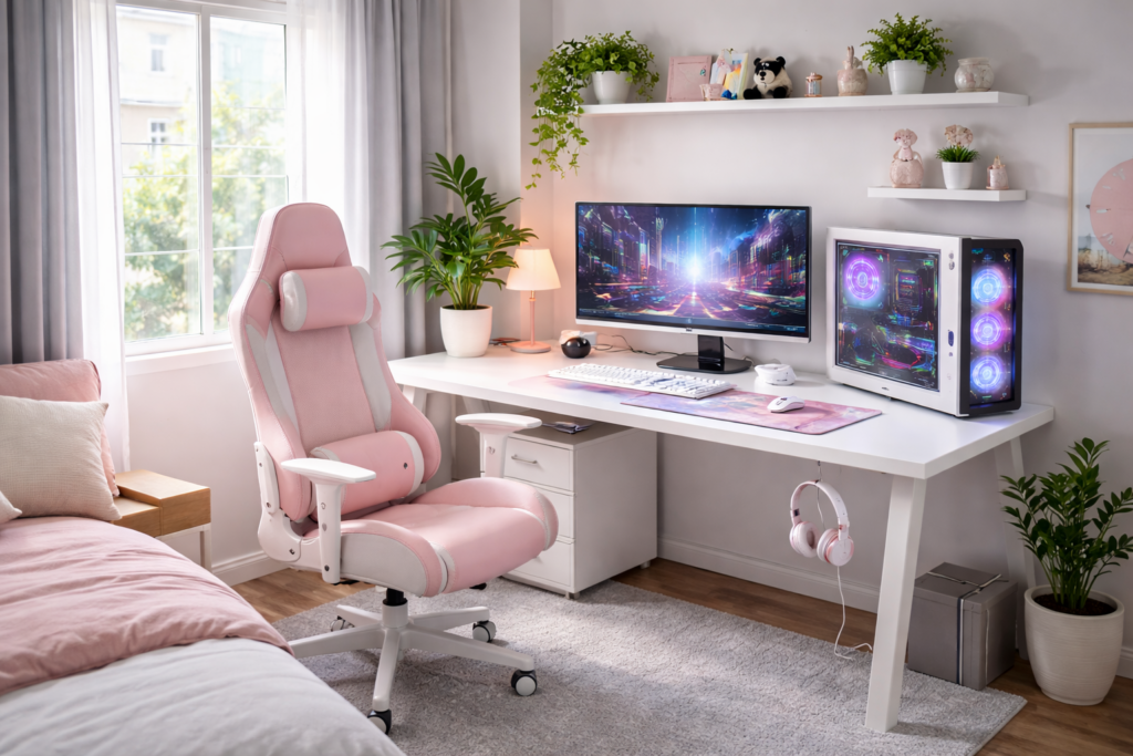 Gaming stol i organizacija kablova u stvarnom životu